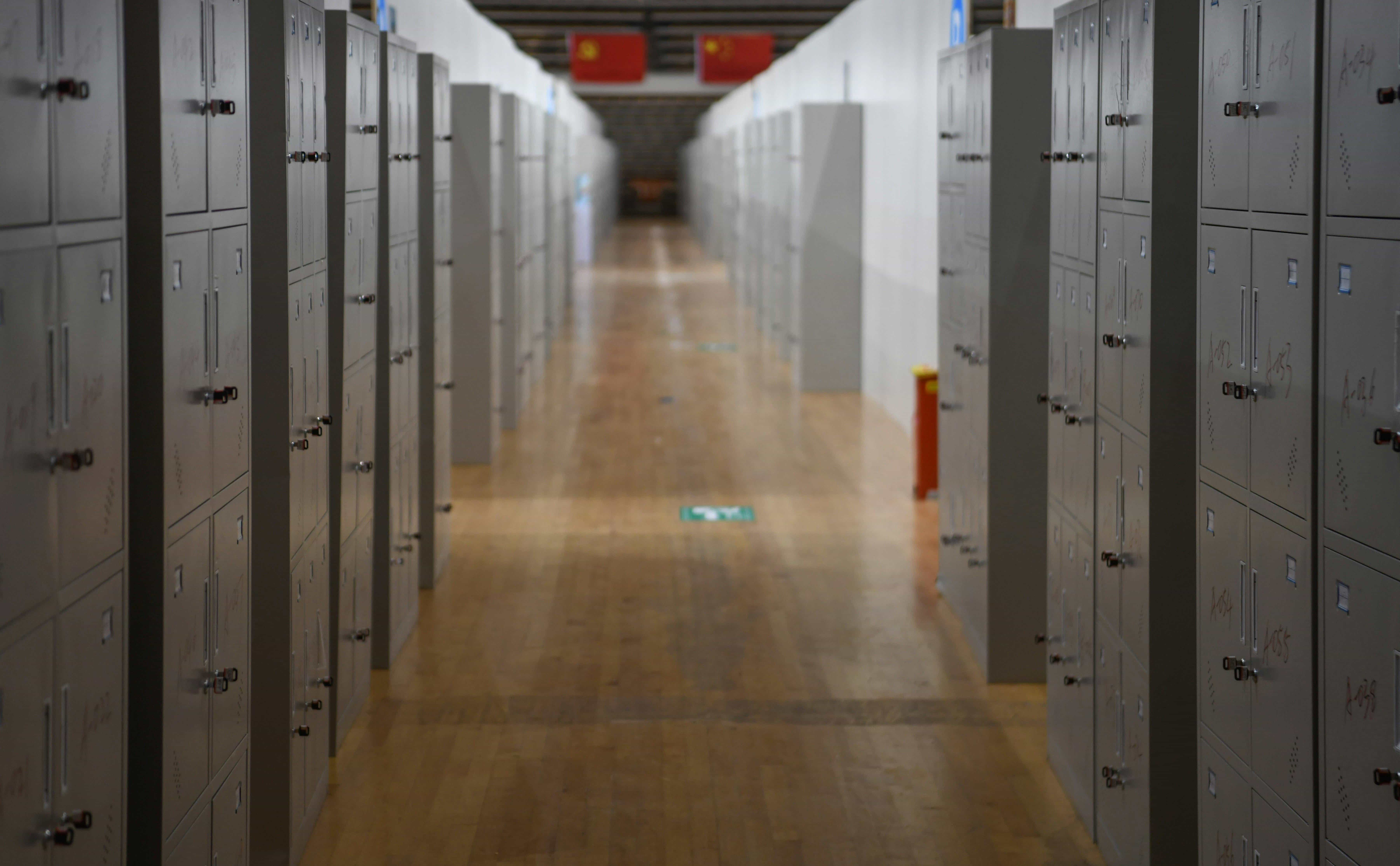 Office hallway lockers